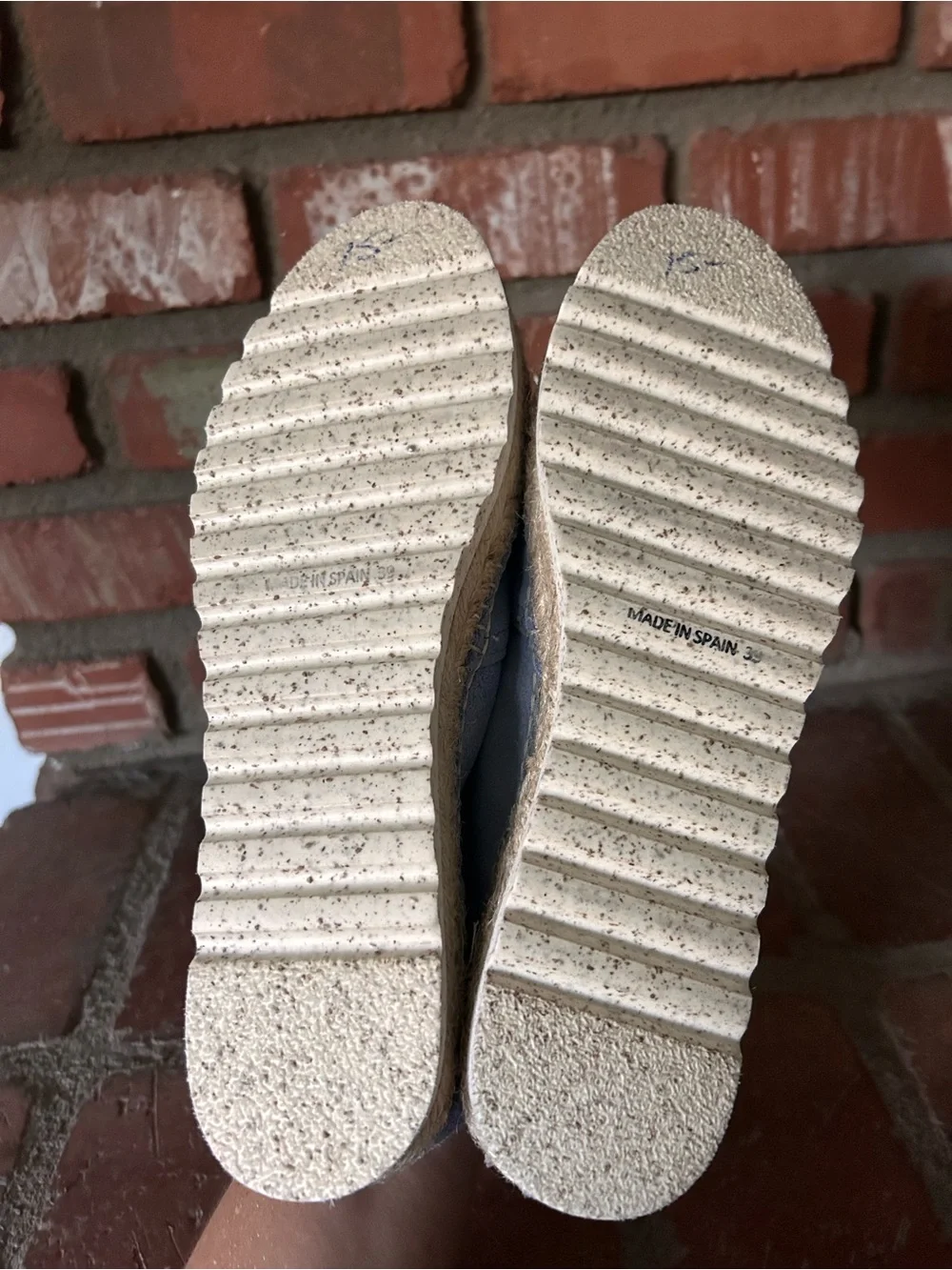 Toni Pons Aria Split Leather Espadrilles in Texa Light Blue Sz 8.5 US
